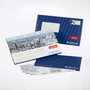 See how we could turn your properties into London's most popular attractions... Effective direct mail, a capacity envelope enclosing advertising vouchers for Rightmove.